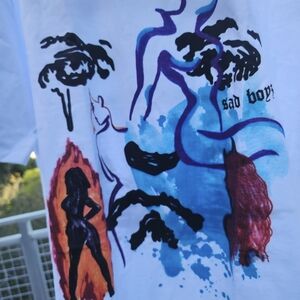 Sad Boys Graphic Tee - White